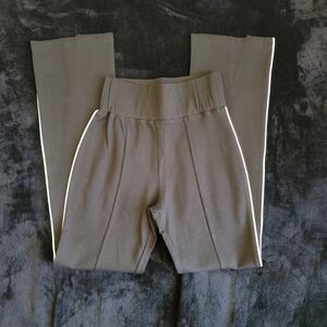 Black w/White Stripe Athleisure Workout Pants (S)